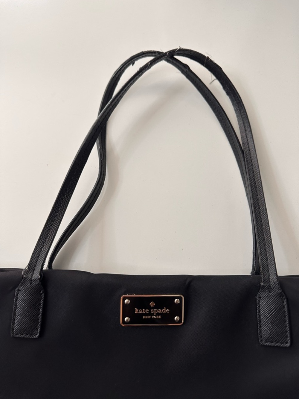 kate spade Black Nylon Tote with Leather Handles - Picture 4 of 7